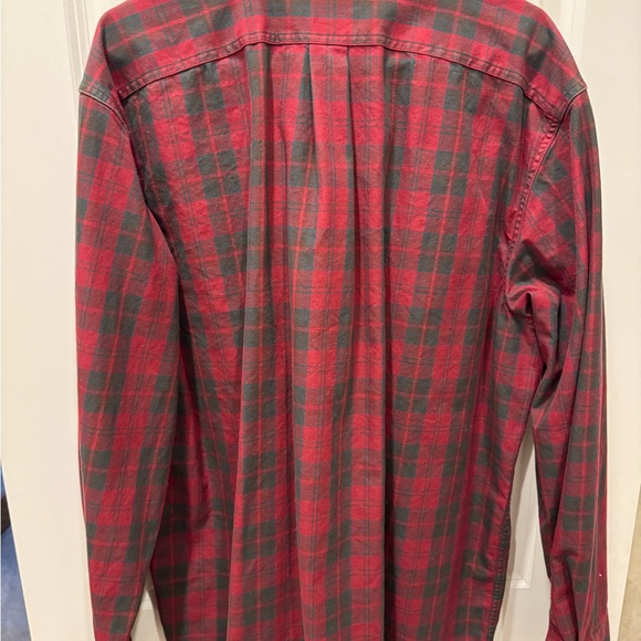 Filson Red and Green Casual Button Down Shirt - Picture 3 of 3